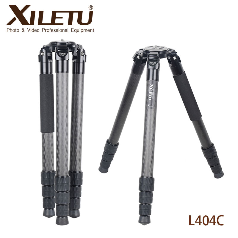 

XILETU L404C Carbon Fiber Heavy Duty Professional Stable Photography Bowl Tripod Stand for DSLR Digital Camera Video Camcorder
