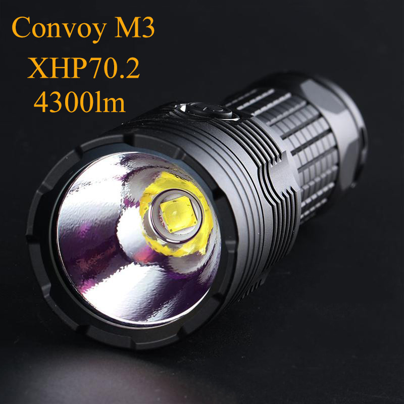 

Convoy Portable Powerful 26650 Flash Light M3 Cree xhp70.2 Linterna LED 4300lm Temperature Protection Hunting Torch
