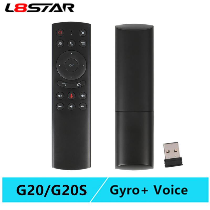 

L8star G20S G20 Voice Air Mouse for Smart TV remote control 6 axis gyroscope 2.4G Air mouse for android tv box mini pc projector