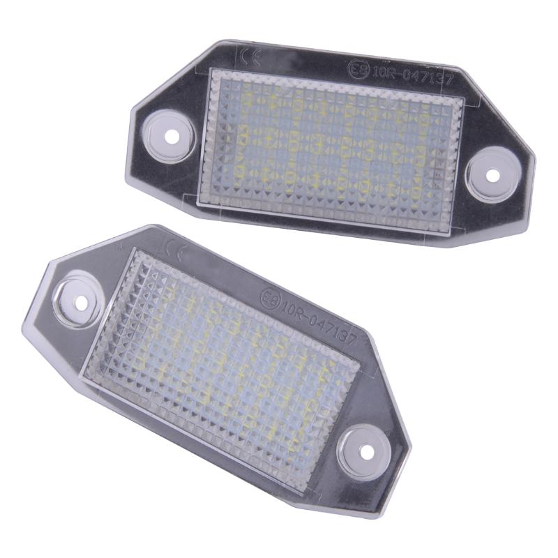 

beler 12V 2 pcs 24 LED White Number License Plate Tag Light fit for Mondeo 3 2000 2001 2002 2003 2004 2005 2006 2007, As pic