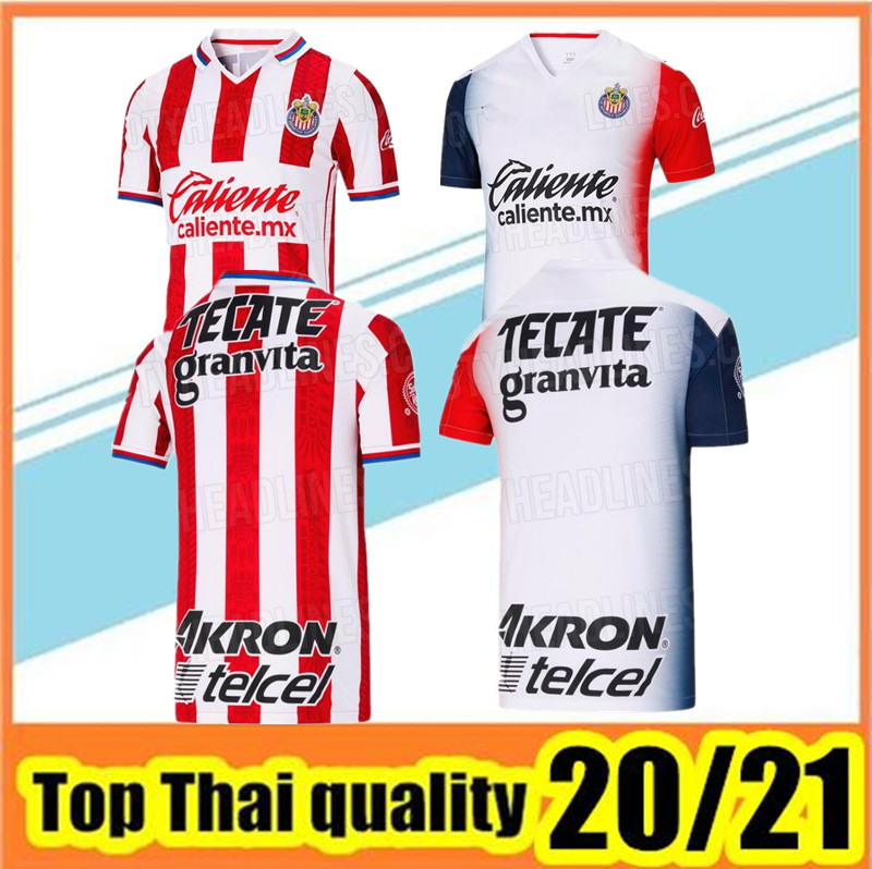 

2020 2021 Guadalajara Soccer Jersey Chivas regal O.PERALTA I.BRIZUELA home red away white Jersey 20 21 CD Guadalajara men football shirt