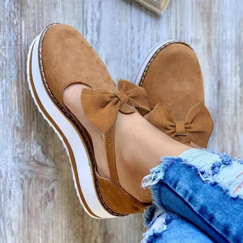 

Woman Sandals Rome Women Bowtie Flats Platform Female Women's Buckle Strap Big Size 43 Comfortable Sewing Shoes Ladies Footwear, Beige