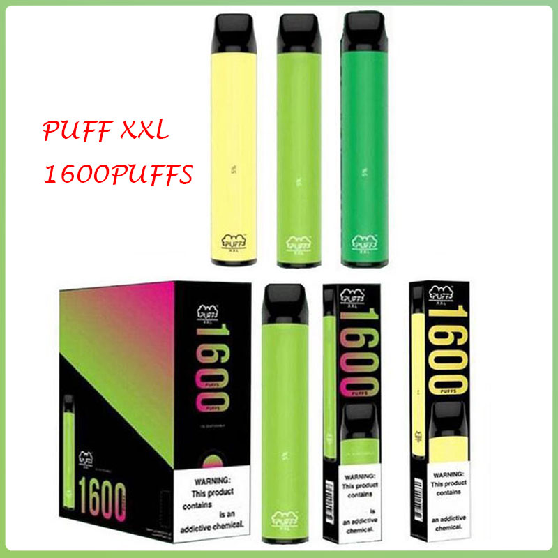 

Newest Puff XXL Plus Disposable Vape Pen 1600 puffs Pre-filled 9 Colors Option Vape pen Puff Flow Bang XXl e Cigarettes Disposable Sticks