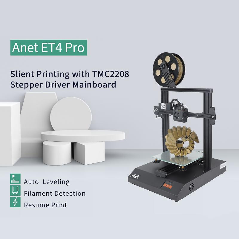 

Anet ET4 Pro 3D Printer Ultra Quiet Mainboard Upgrade High Precision 2.8 Inch Full Color Touchscreen Printing Auto Leveling