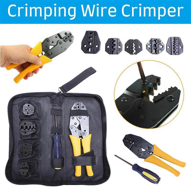 

Professional Wire Crimpers Multifunctional Ratcheting Terminal Crimping Pliers Wire Strippers Crimper Tool Cord End