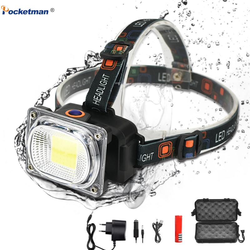 

Ultra Bright USB charging COB LED Headlamp Outdoor camping Fishing headlight Work light Portable Searchlight lantern