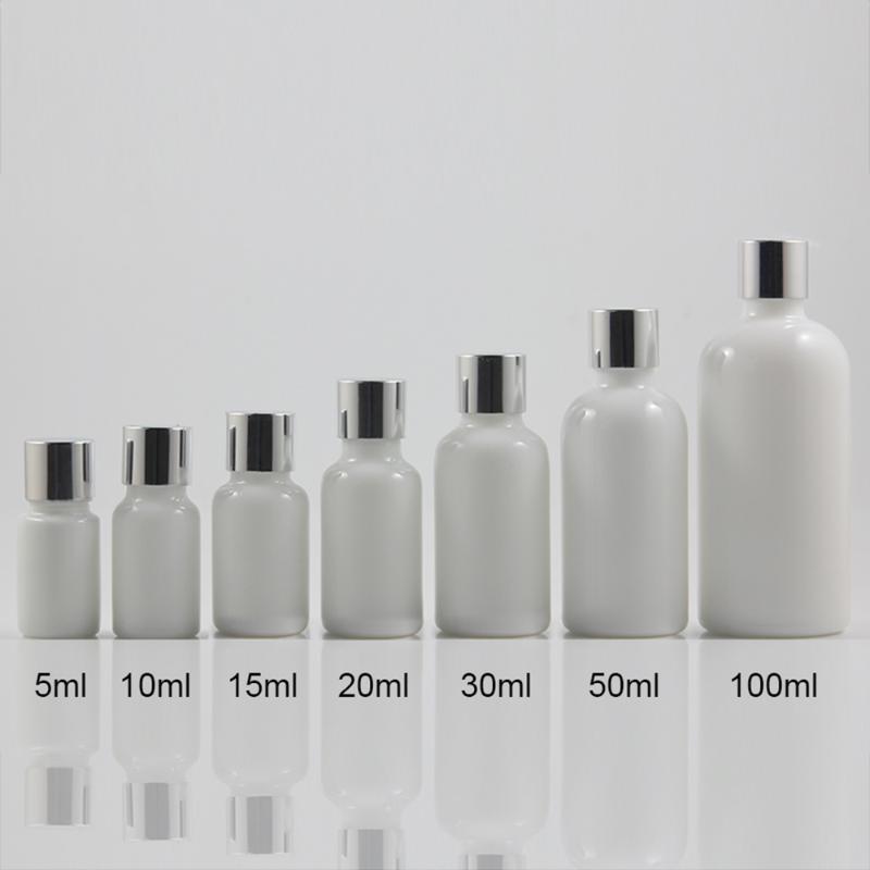 

Hot Sale White 100ml Glass Toner Bottle Skincare Packaging Set