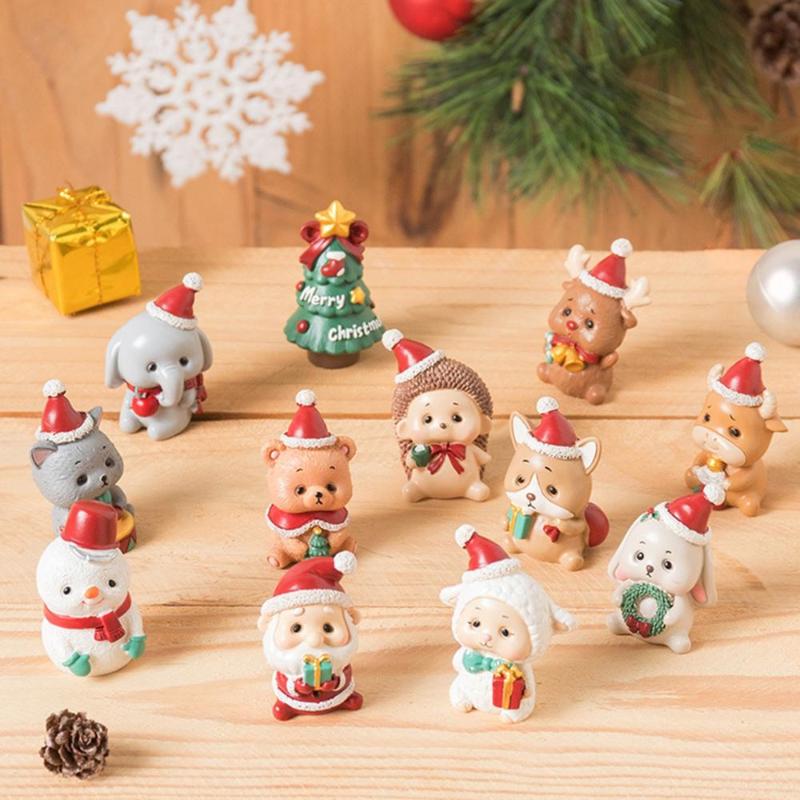

Miniature Resin Decorate Resin Mini Figurine Christmas Santa Claus Toys DIY Garden Ornament Craft Kids Toys