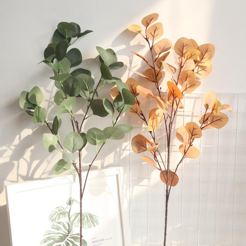 

1 Piece Simulation Eucalipto Single Artificial Eucalyptus Leaf Artificial Plants For Wedding Shooting Prop Home Decoration, Light green