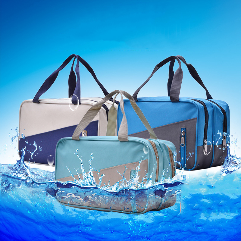 

Cosmetic Bag Travel Organizer Make up Box Toiletry Kit Wash Toilet Bag Large Waterproof Pouch Makeup Beauty Storage Bags, Blue