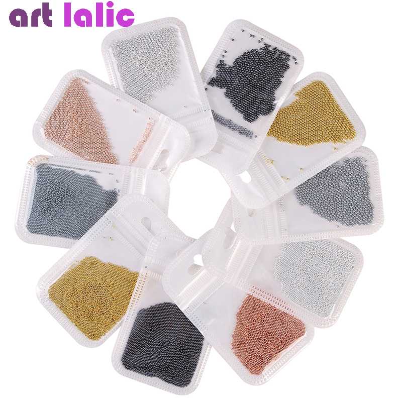 

1 Pack 0.6-2.0mm Nail Art Caviar Bead 10g Rhinestone for Nails Micro Steel Ball 3D Nail Art Decorations UV Gel Acrylic Tips