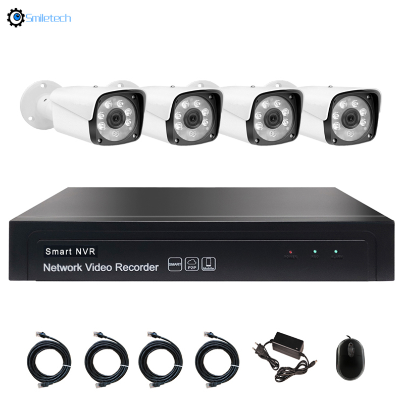 

H.265 3MP 1080P 4CH NVR POE camera kit waterproof IP66 POE Camera Kits 4CH Home Video Surveillance Cameras System