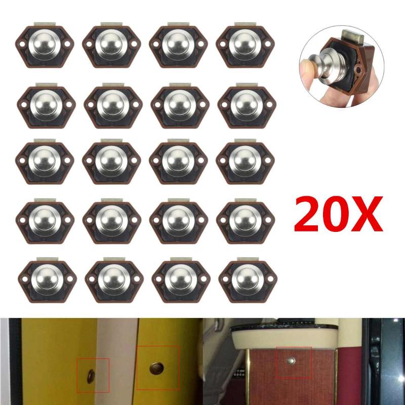 

20pcs 20mm 15mm-27mm Car Push Lock RV Caravan Boat Drawer Latch Button Locks For Furniture Hardware for Camper