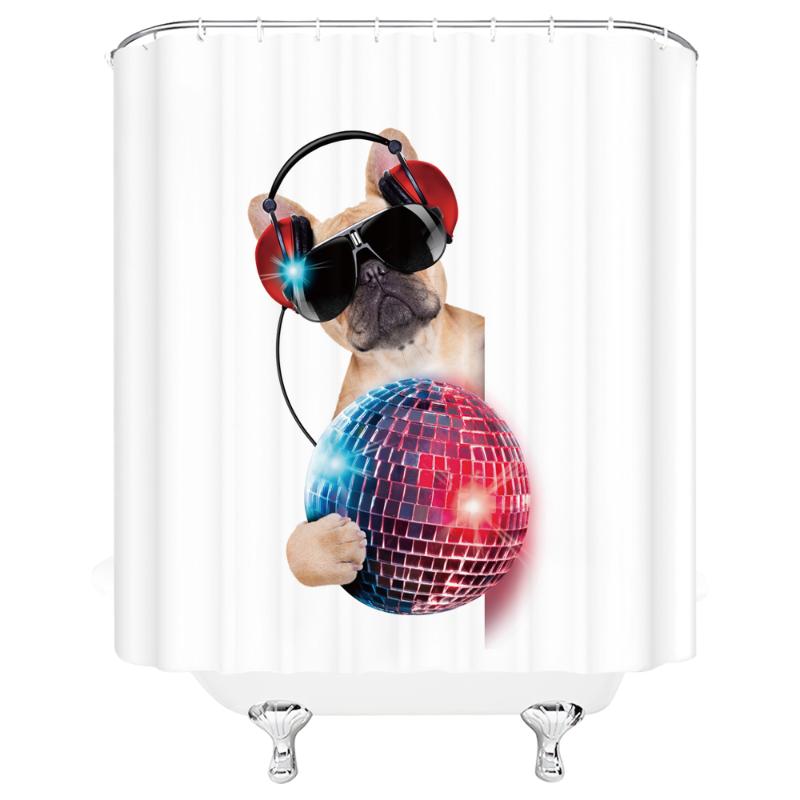 

Beach Dog Waterproof And Mildew Proof Fabric Shower Curtain Bathroom 72 "x 72" w / 12 Hook Free Delivery