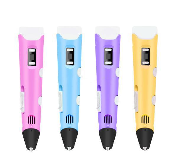 

Best Present Adjustable 3d drawing pen diy 3d printer pen With LCD Screen 3d stereoscopic printing pen educational toys for gifted children, Purple pen