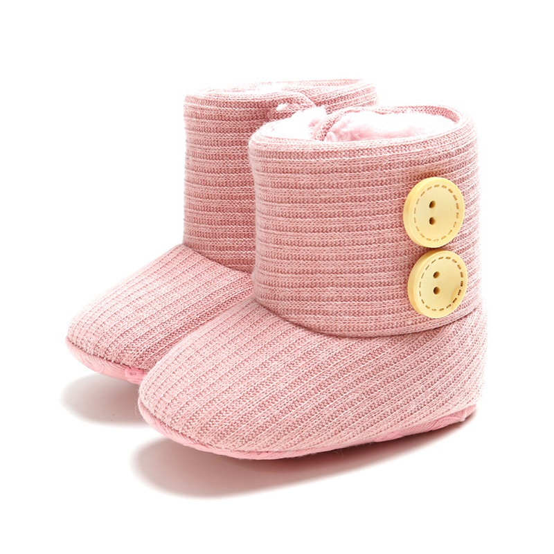 

New Autumn -18M Cute Shoes Baby Girl Boy Cotton Knitting Boots Casual Shoes First Walkers Newborn Cute Non-slip Soft Sole, Red