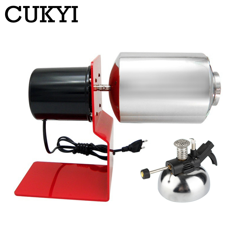 

CUKYI Household Electric Coffee Bean Roaster Nuts Bean Baking Machine Grain Drying Roasting machine Drum Type gas stove heating