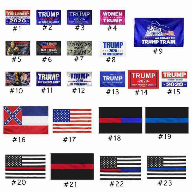 

US Stock Trump Flag 90*150cm Trump 2020 Keep America Great Flag USA Mississippi State Flags American Presidential Election Trump Flags 60Pcs