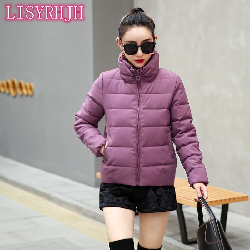

LISYRHJH 2020 Winter Women Short Parkas Jackets Casual Female Thicken Warm Stand Collar Jacket Coat Women Winter Coat Jacket, Pink