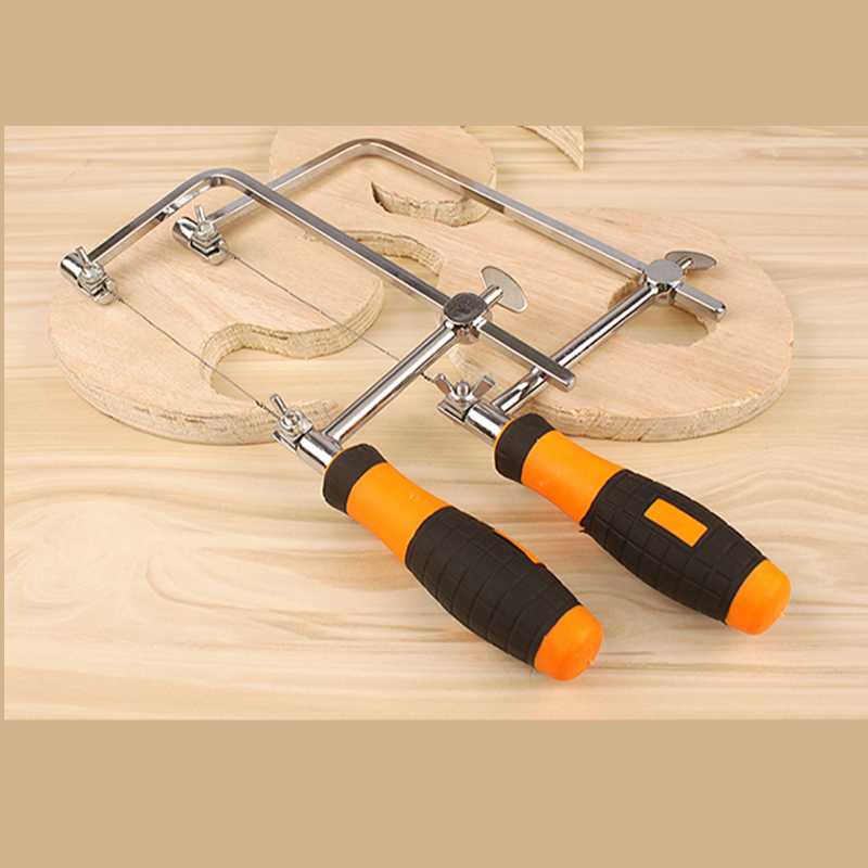 

DIY Hand Tool Portable Woodworking Saw U Shape Hacksaw with 3 Blades for Metal / Wood / Plastic Tube Wire