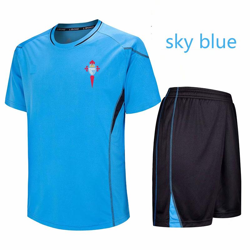 

Real Club Celta de Vigo S.A.D 100% Polyester Soccer Training Leisure Sports Jerseys Team Wear Football Uniform Short Casual Tracksuit, Black;blue