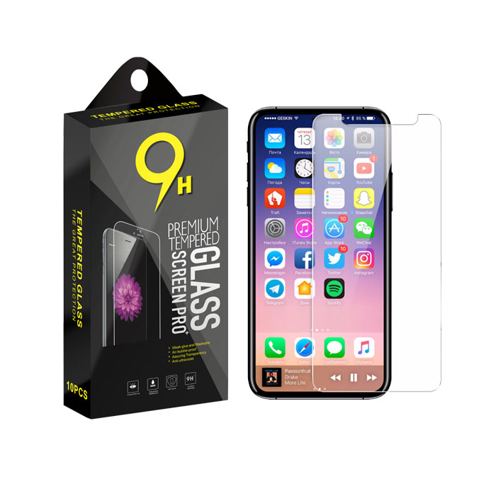 

Screen Protector for iPhone 12 11 Pro Max XS Max XR Tempered Glass for iPhone 7 8 Plus A60 A70 A80 A90 5G Protector 0.33mm with Paper Box