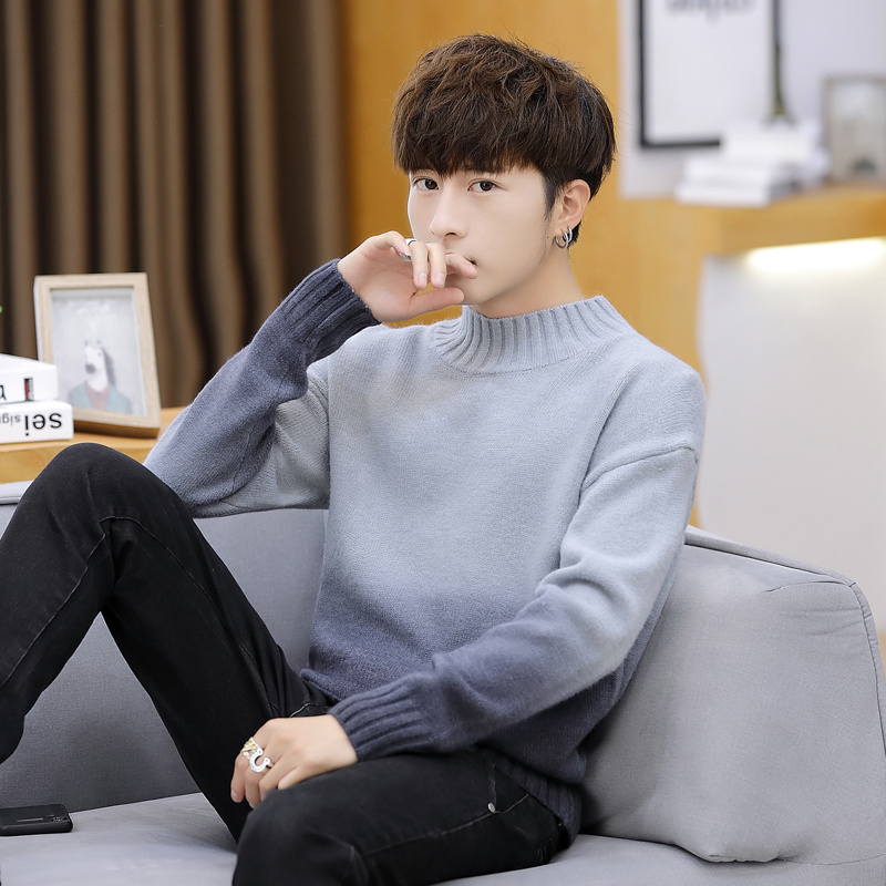 

Cheap wholesale 2019 new autumn and winter hot sale men's fashion leisure warm sweater, Purple