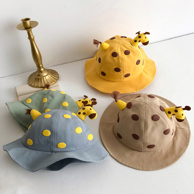 

Baby fisherman hat spring and autumn children sunscreen thin cute, Green