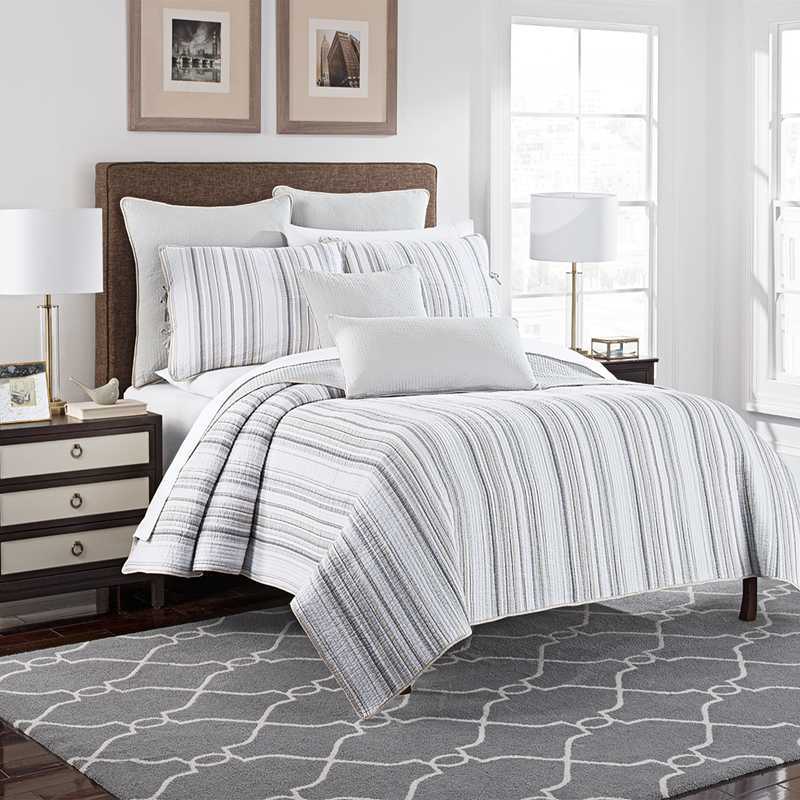 

American BEIGE COTTON Coverlet Embroidery Brief Stripe Quilting Quilts Bedspread unique Bed cover Bedding 3pcs  size 230x250, Lavender