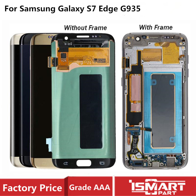 

AMOLED For Samsung Galaxy S7 Edge Lcd Display With Touch screen frame Without Burn-Shadow S7 edge DS SM-G935FD G935F G935A G9350