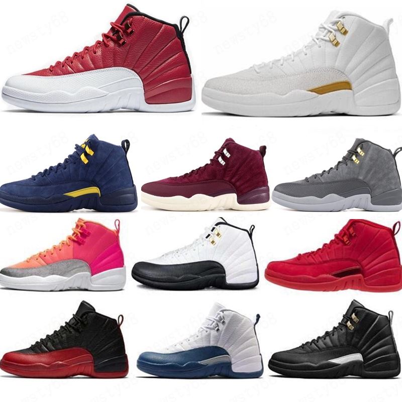 

2020 New 12s Winterized WNTR CNY Gym Red Michigan Mens Basketball Shoes Game Royal The Master Flu Game Taxi 12 wings mens sport sneakers, Box