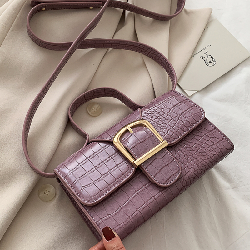 

Stone Pattern Leather Crossbody Bags for Women Fashion Small Solid Color Shoulder Bag Female Handbags and Purses with Handle New, Beige