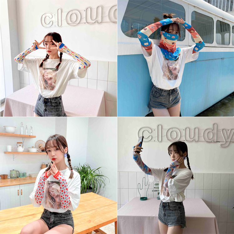 

Running Arm Sleeves Silk Sunscreen Sun-resistant Long Gloves Solid Basketball Armguards Sports Cycling Driving Arm Warmers