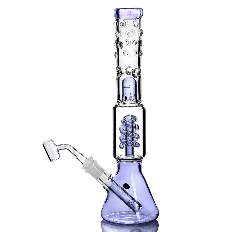 

15inch BIG STRAIGHT hookah Glass Bongs with stereo matrix percs dab Rigs Water Pipes with 14 mm banger joint