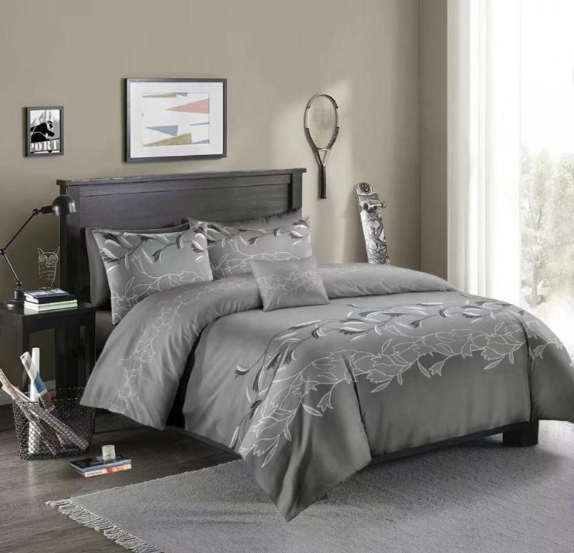 

Luxury Lace Solid Color Bedding Set 3pcs Duvet Cover Set Pillowcases Bedclothes Comforter Bedding Sets, Style1