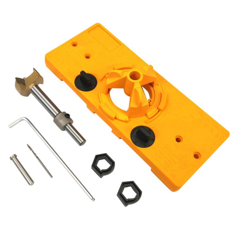 

New Woodworking Tool Sets 35mm Hole Cutter Hinge Drilling Jig Woodworking Drilling Punching Locator Drill Bit Kit Drop Shipping