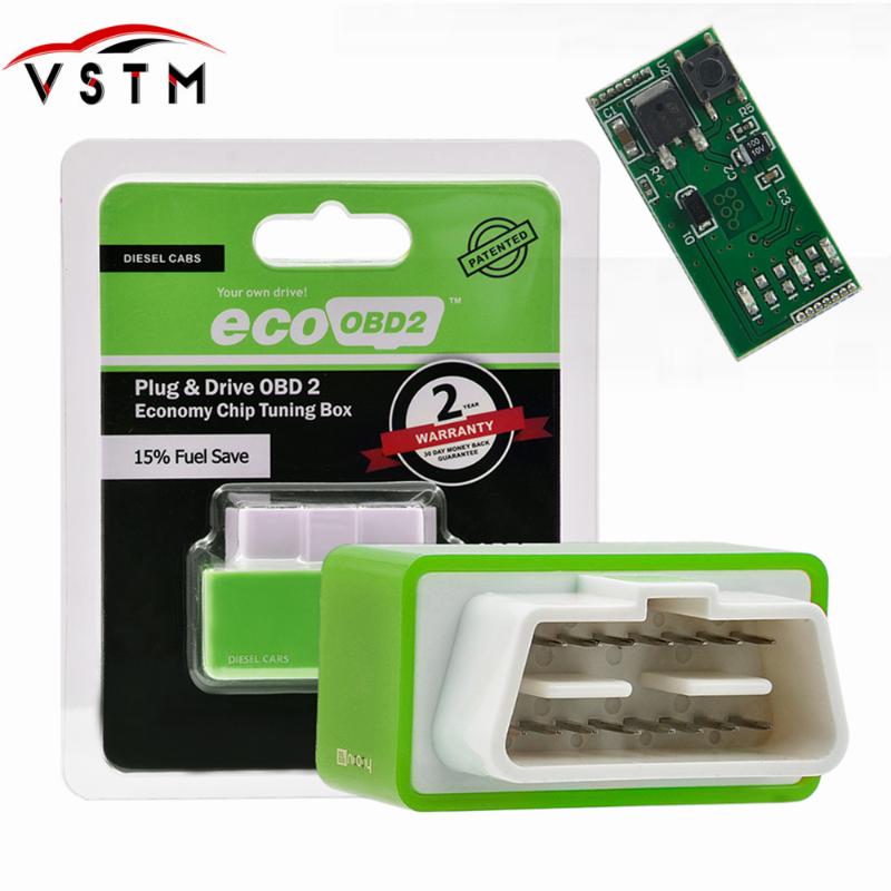 

15% Fuel Save EcoOBD2 Chip Tuning Box ECO OBD2 Benzine Petrol Gasoline Cars Plug & Drive Device OBDII Diagnostic Tool Retail Box