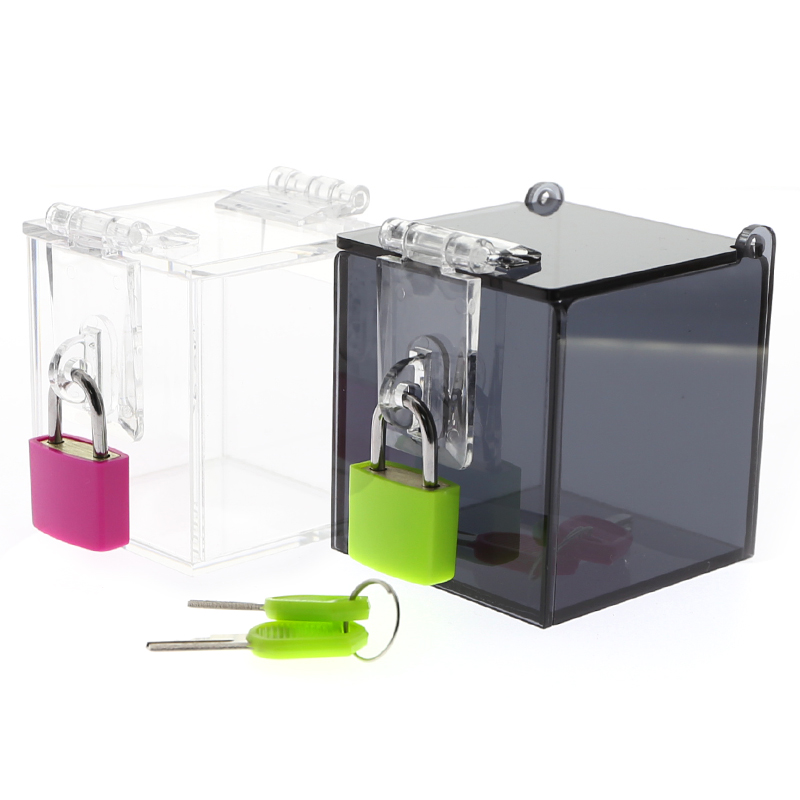 Le porte-clés Chastity Key Safe Chastity Keyholder avec jeu de clés de chasteté avec boîte en acrylique Jeu de sexe pour couple