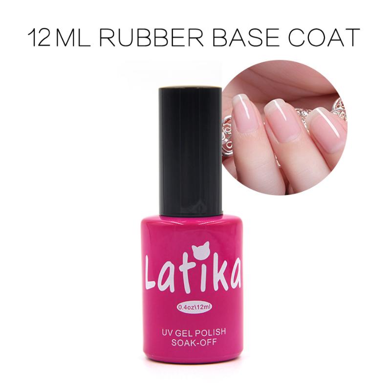 

Soak Off Gel Lacquer Professional Dense Rubber Base and Top Gel Varnishes UV Primer Nail Art Nail Polish 12g/pcs, Rubber base coat