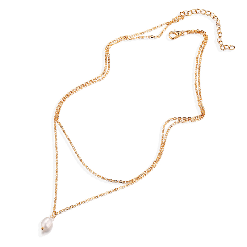 

Alloy Pearl Multilayer Pendant Choker Necklace For Women Chain On The Neck Chains Kpop Jewelry 2020 Friends Aesthetic XL10408