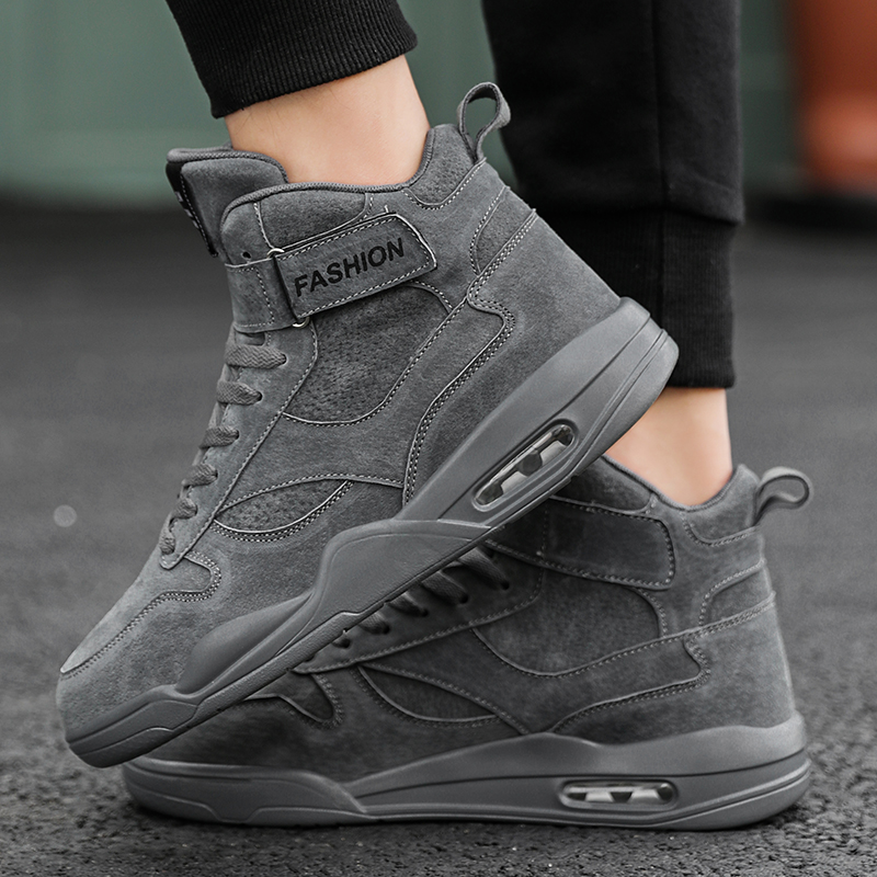 

New Leather Men Boot Fashion Man Winter Sneakers Keep Warm Boots Plush Ankle Snow Work Shoes Men's Snow Boots, Black