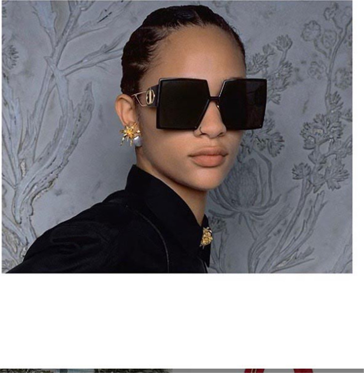 

MONTAIGNE sunglasses for women special uv protection women designer vintage big square frame top quality free come with package 086 glasses, White;black
