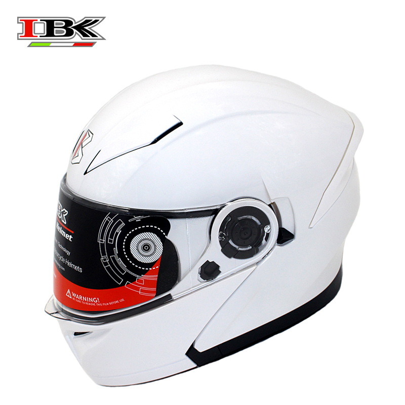 

IBK White Anti-UV Full Face Motorcycle Helmet Electric Bicycle Unisex Open-Face Double visor four season helmet IBK-965