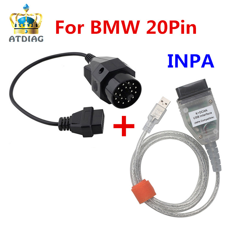

New Arrival OBD2 Cable For BM-W INPA K+CAN With FTDI FT232 Chip Diagnostic Tool Diagnostic-tool Support K-Line Protocol