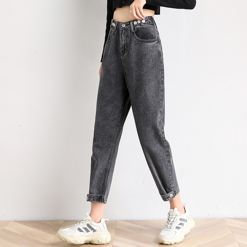 

Candy Color Jeans Women Clothes High Waist Loose Denim Pencil Pants Regular Jean Mom Washed Trousers Female Casual Jeans P9484, Sky blue