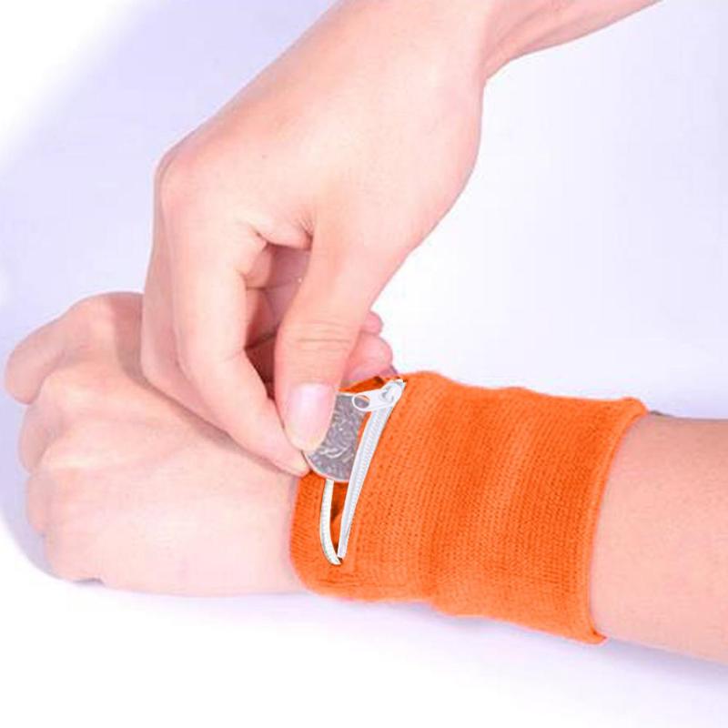 

2Pcs Men Women Wrist Wallet Pouch Band 2020 New Zipper Running Travel Gym Cycling Safe Coin Purse Change Sport Safety #cx, Pink