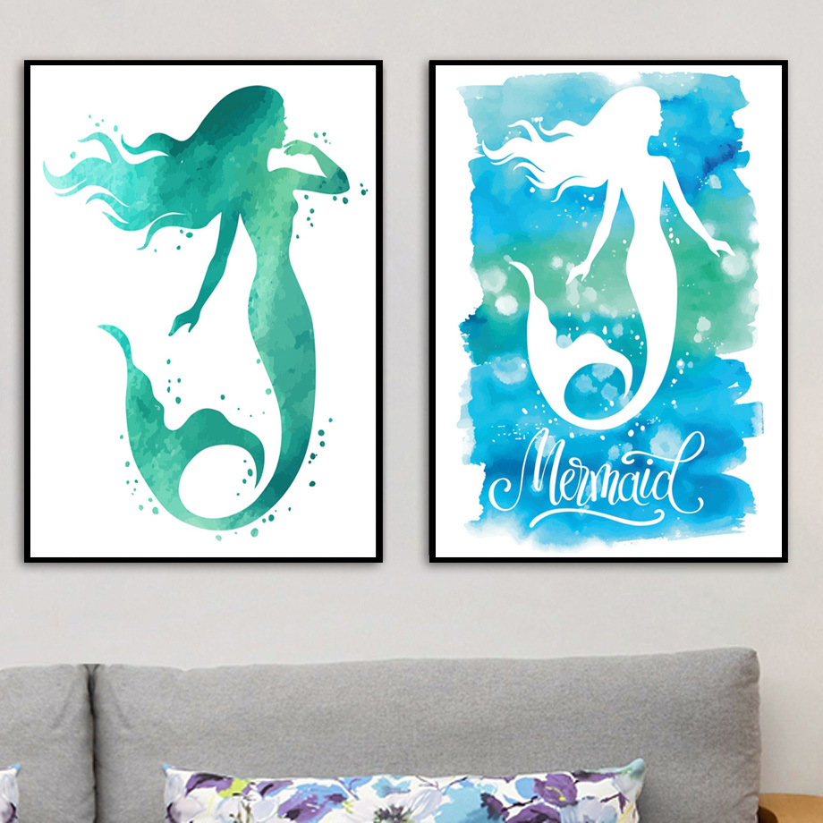 Discount Mermaid Canvas Wall Art Mermaid Canvas Wall Art 2020 On Sale At Dhgate Com