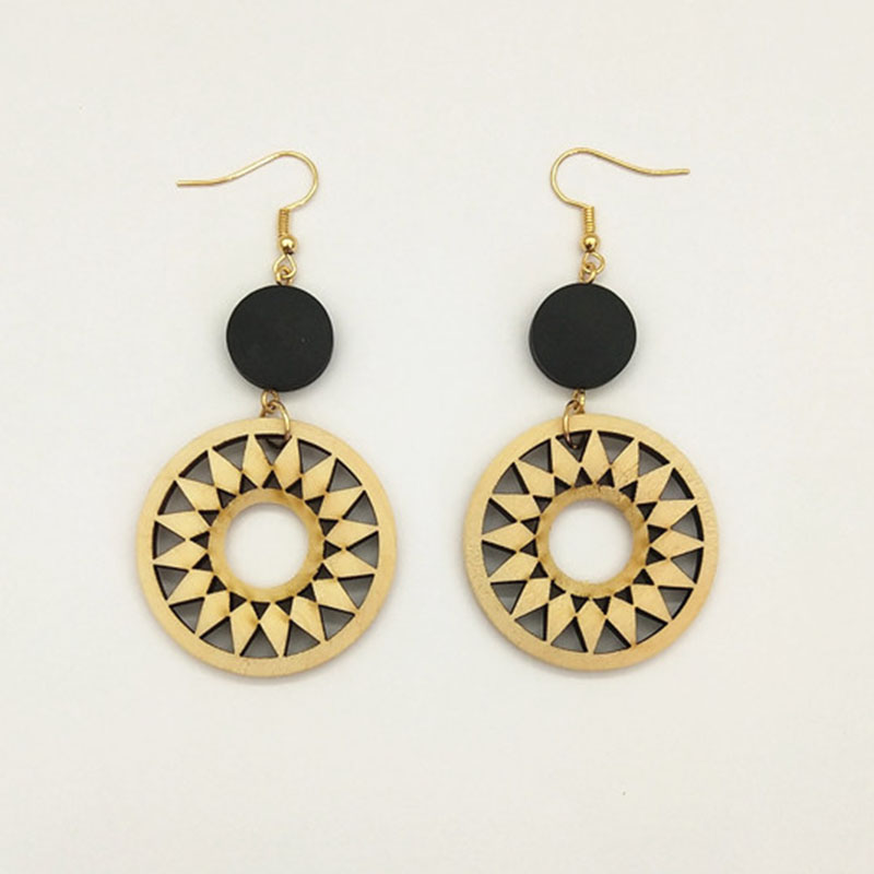 

Wood Queen Africa Fashion Lady Dreamcatcher Flower Geo Hiphop Rock Earrings Women Wooden DIY Party Jewelry Vintage Accessory