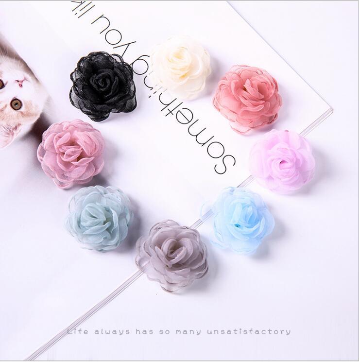 

Organza Flower with Applique Wedding Dress Sewing Trim DIY Craft, Gray