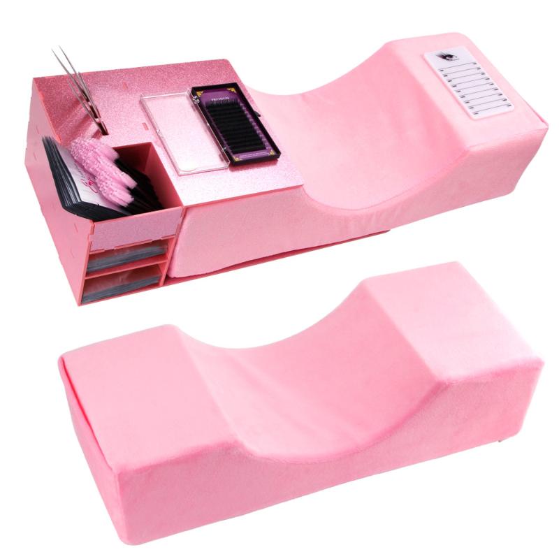 

Eyelash Extension Pillow Grafting Eyelash Curve Pillows Acrylic Shelf Organizer Stand Neck Support Lash Pillow Case Makeup Tools